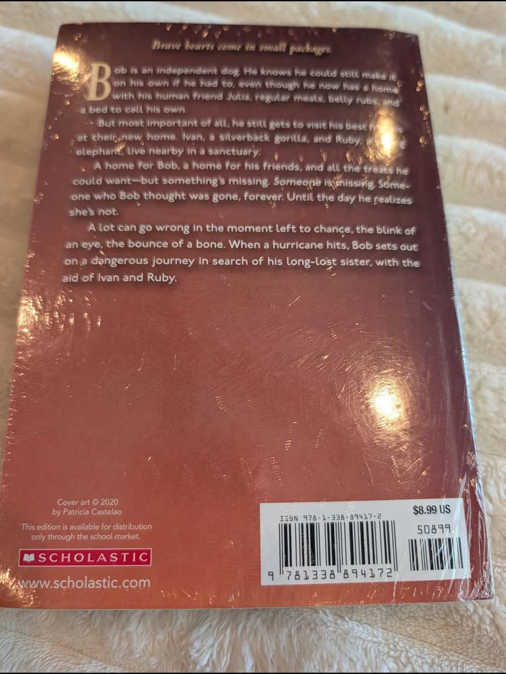 Scholastic The One and Only Ivan Hardcover - Dark Blue and Green Cover